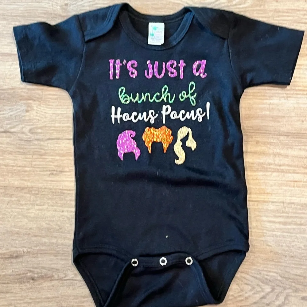 Hocus Pocus 6-12 Month Sanderson Sister Halloween Bell Bottoms Set - Picture 2 of 5